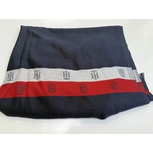TOMMY HILFIGER MONOGRAM Navy RECTANGLE MODAL  scarf